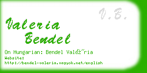 valeria bendel business card